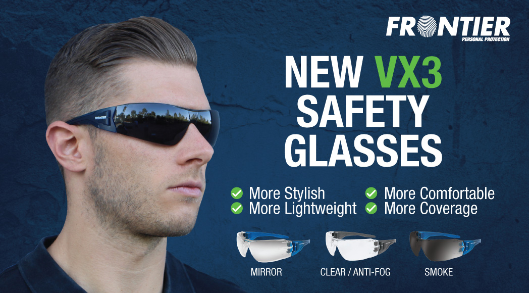 New Frontier VX3 Safety Glasses | Bunzl Safety AU