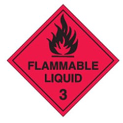 Flammable Liquid 3 Safety Sign 
