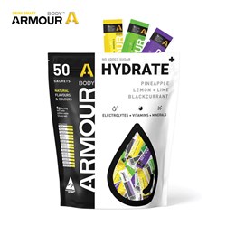 Body Armour Hydrate+Hypotonic Sachets - Mixed (50 pack) 50 Sachets Pack / 30 packs CTN