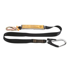 B-Safe Shock Absorbing Lanyard with Webbing and Snap/Scaffold Hooks - 2m