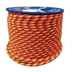 13mm Static Kermantle Rope Orange With Black Speck