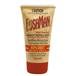 Bushmans Heavy Duty Ultra Gel 80% Deet Repellent 75g Tube Pack