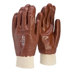 Frontier Red PVC 27cm Knit Wrist Glove