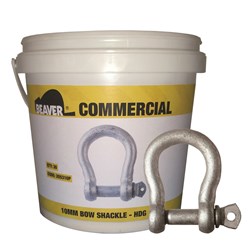 Beaver Hot Dipped Galvanised Commercial Bow Shackles (Pail)