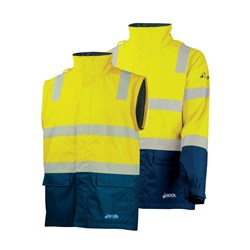 BOOL FR Hi-Vis Parka with Zip Off Sleeves&Segmented FR Tape