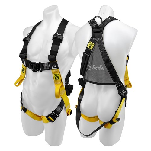 Harness Bsafe All Purpose Fall Arrest Small - Large PLUS Features 140KG Black Yellow