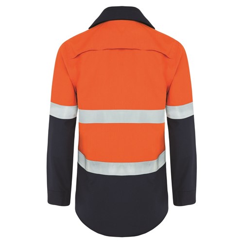 Boomerang Mens Hi-Vis FR Button-Up Shirt with Reflective Tape PPE2 ...