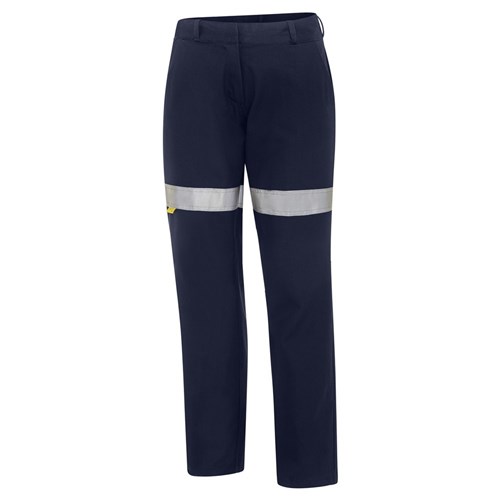 WS Workwear Womens Drill Trousers with Reflective Tape - | Bunzl Safety AU
