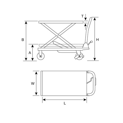 Hydraulic scissor lifting platform drawings Vector Image