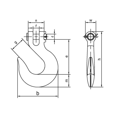 Beaver G70 Gold Clevis Slip Hooks