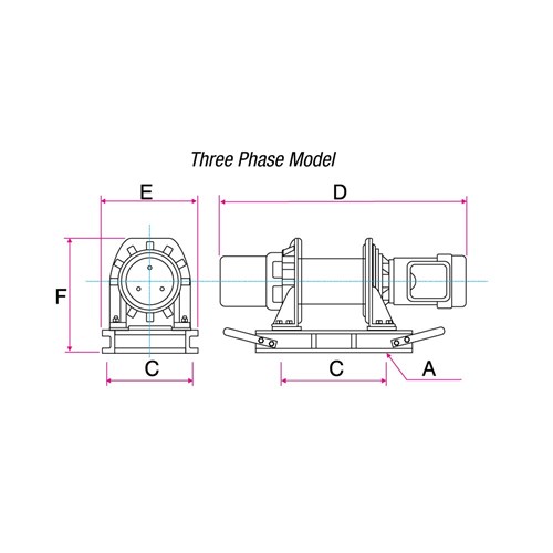 Beaver Electric Three Phase Winches