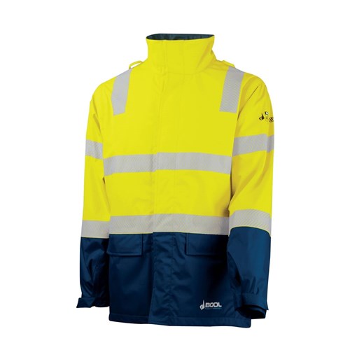 BOOL FR Hi-Vis Parka with Zip Off Sleeves&Segmented FR Tape