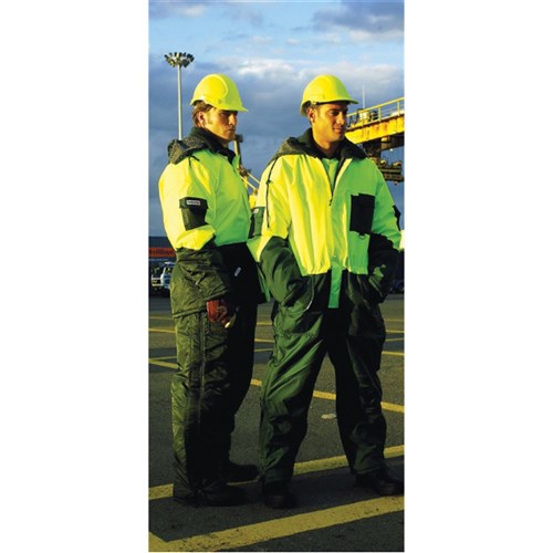 Freezer Coverall Green Yellow Size L