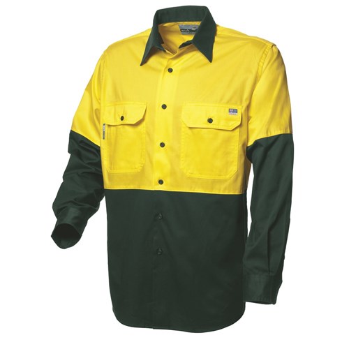 WS Workwear Mens Hi-Vis Classic Drill Shirt