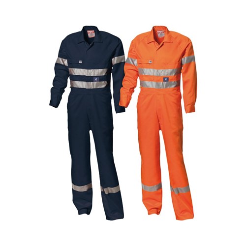WS Workwear Mens Hi-Vis Drill Coverall with Reflective Tape - | Bunzl ...