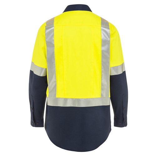 WS Workwear Koolflow Mens Hi-Vis Button-Up Shirt with H-Reflective Tape