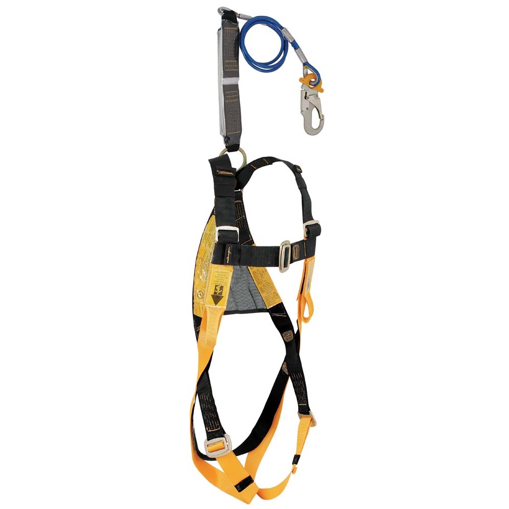 BSafe Harness Fitted With Wire Rope Lanyard Bunzl Safety